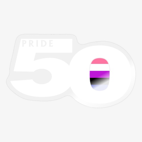 50 Pride Genderfluid Pride Flag - Sticker