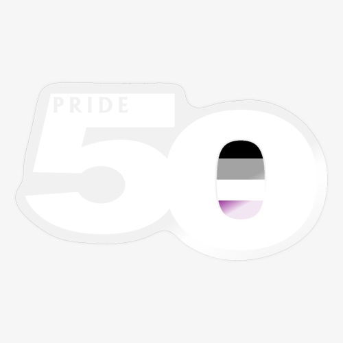 50 Pride Asexual Pride Flag - Sticker