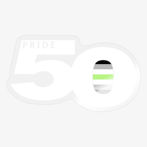 50 Pride Agender Pride Flag - Sticker