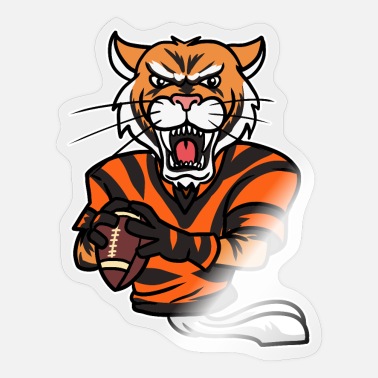 Tiger Football American Sport Match Active Sticker