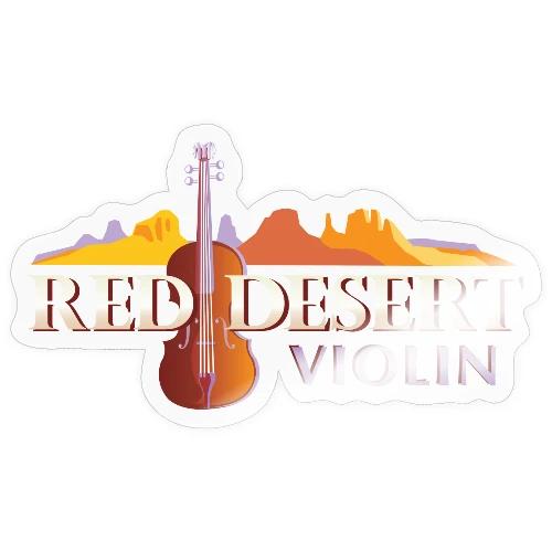 Red Desert Violin, Cut-Out Logo, White Letters. - Sticker
