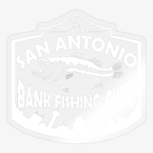 San Antonio Bank Fishing Club White Logo - Sticker