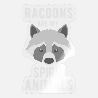 Raccoon Soul-Related Gift Smart Spirit Animal' Sticker | Spreadshirt