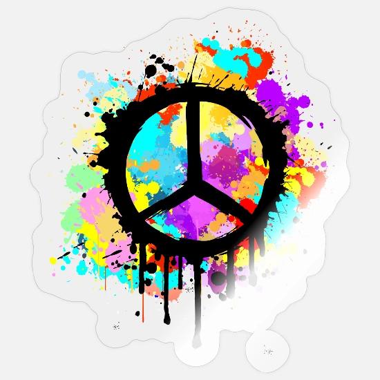 Neon Paint Splatter Peace Sign Glow Neon Paint Splatter Birthday