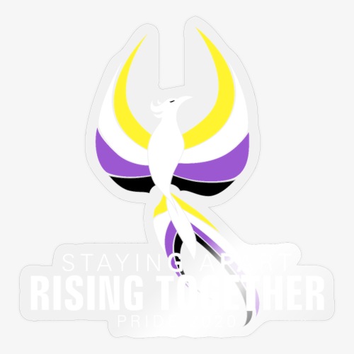 Nonbinary Staying Apart Rising Together Pride - Sticker