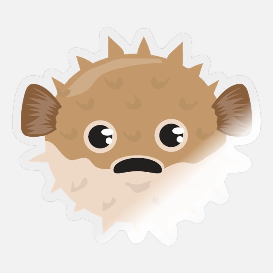 Puffer Fish Bubble Fish Grumpy Funny Gift Idea' Sticker | Spreadshirt