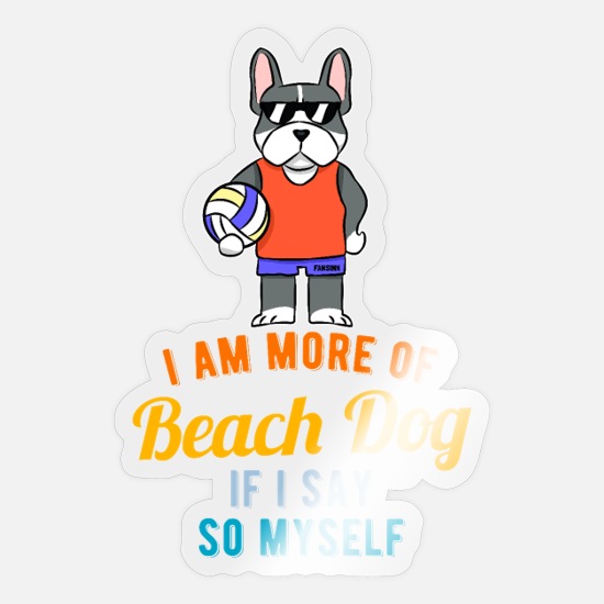 Dog lovers beach volleyball funny' Sticker | Spreadshirt