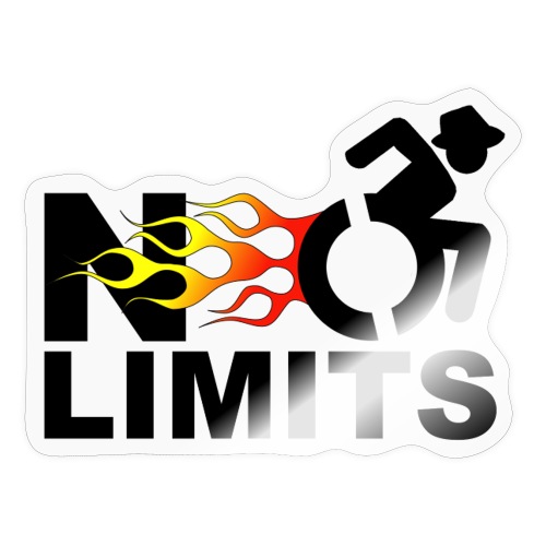 There are no limits when you're in a wheelchair - Sticker