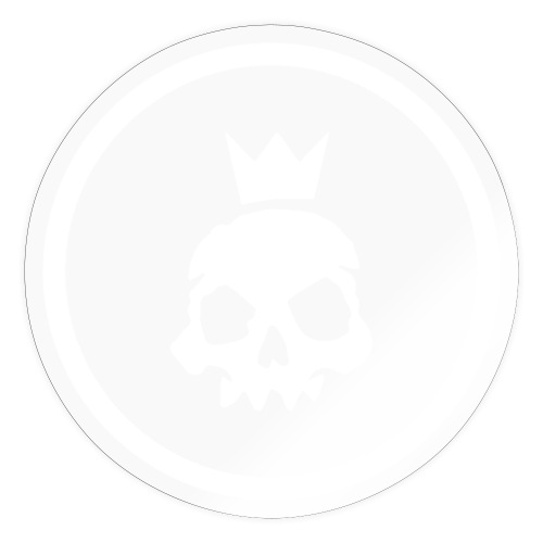 White Pocket Skull - Sticker
