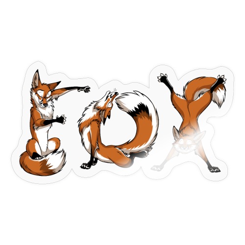 YOGA Foxes - Sticker