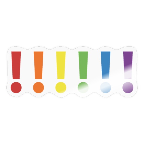 Pride Rainbow Exclamation Marks - Sticker