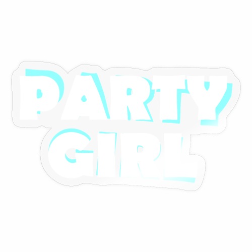 Party Girl Baby Blue - Party Alarm Club Gift Ideas - Sticker