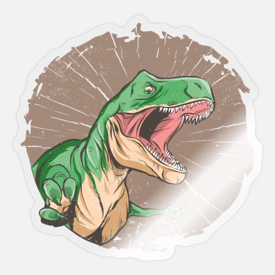 Big roaring T-Rex' Sticker | Spreadshirt