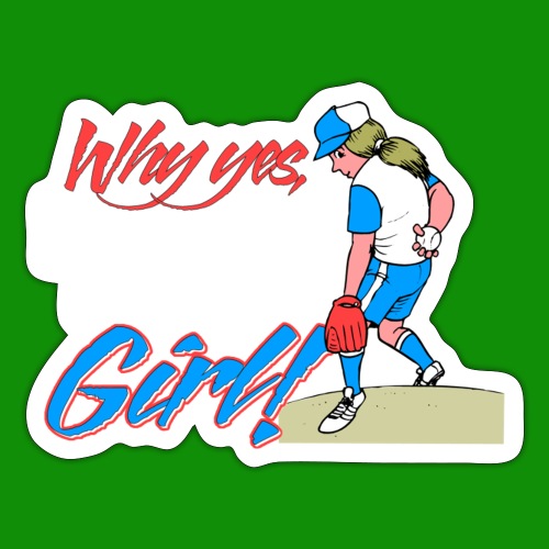 Softball Throw Like a Girl - Sticker