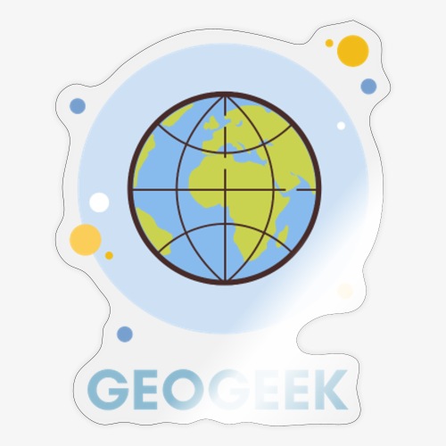 GeoGeek blue Globe T - Sticker