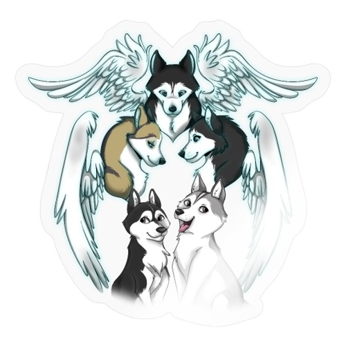 Siberian Husky Angels - Sticker