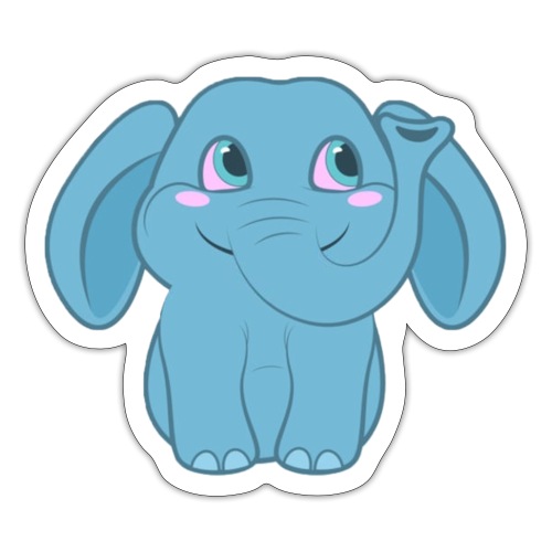 Baby Elephant Happy and Smiling - Sticker