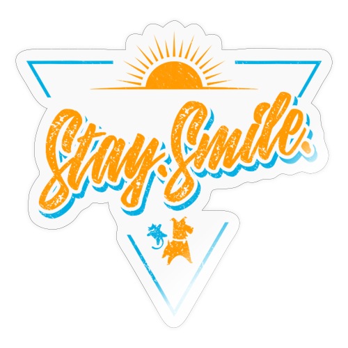 Stay & Smile Retro Sunshine Design - Sticker