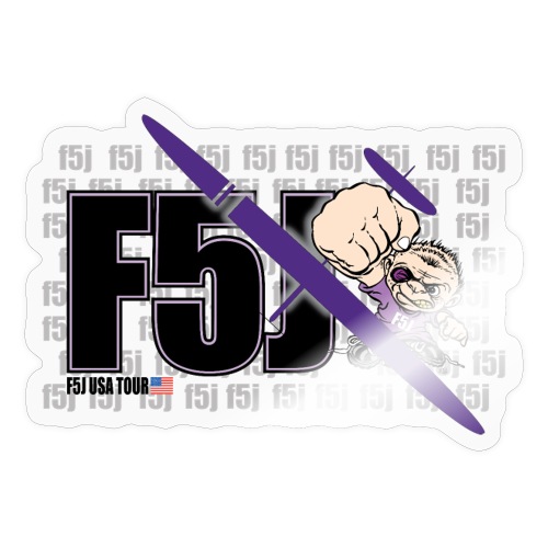 F5J Mascot - Repeating F5J Background - Sticker