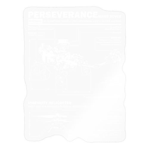 Perseverance Mars Rover 2020 and Ingenuity tee - Sticker
