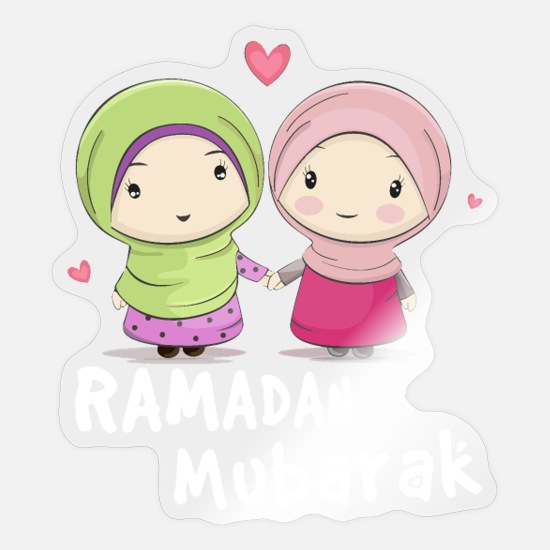 Happy Ramadan Mubarak Holy Month Calligraphy' Sticker | Spreadshirt