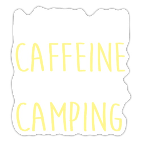 I run on caffeine cats & camping - Sticker