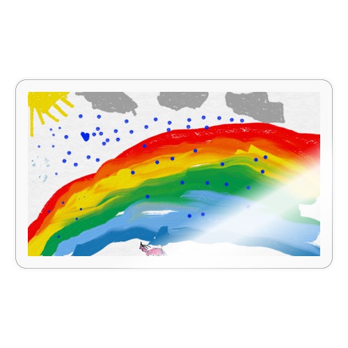a rain fall with a rainbow - Sticker