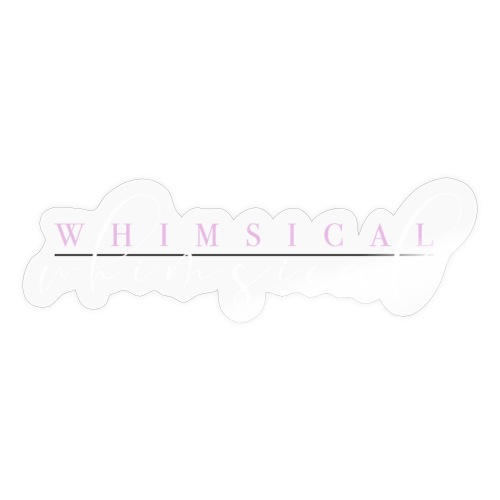 Whimsical Logo 2021 Pink and White - Sticker