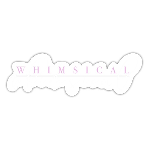 Whimsical Logo 2021 Pink and White - Sticker