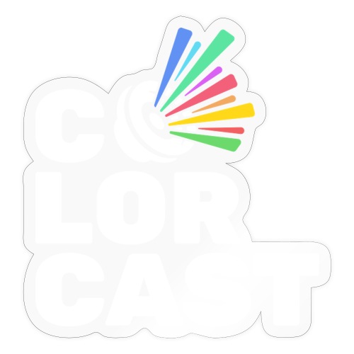 Colorcast Logo - Vertical, Light - Sticker