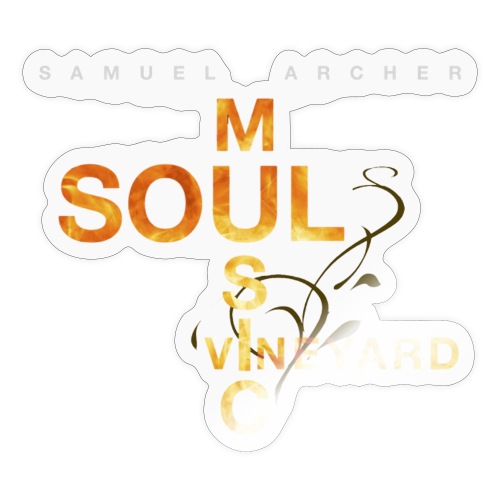 Soul Music Vineyard Design fire/gold - Sticker