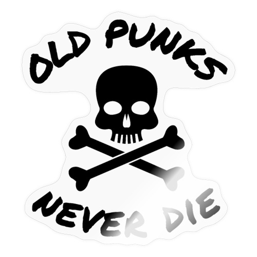 Old Punks Never Die, Skull and Crossbones - Sticker