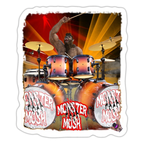 Monster Mosh Wolfman Drummer - Sticker