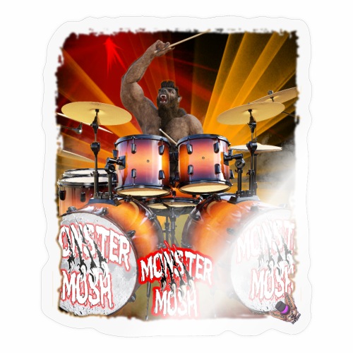 Monster Mosh Wolfman Drummer - Sticker
