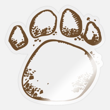 Cat Paw Print (Brown)' Sticker | Spreadshirt