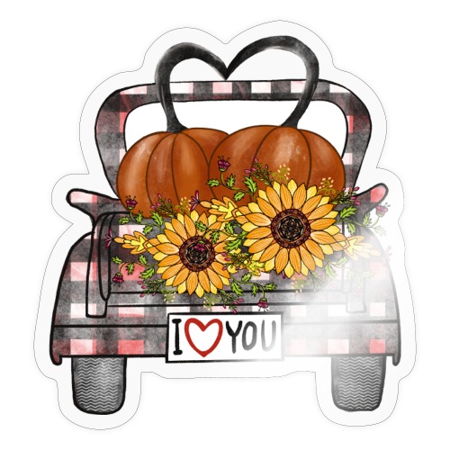 Love Autumn Truck - Sticker