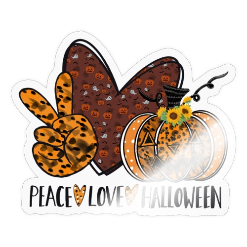 Peace love Halloween - Sticker