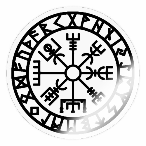Viking Rune Vegvisir The Runic Compass - Sticker