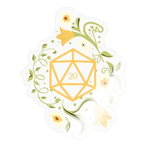 Polyhedral D20 Dice of the Druid - Sticker