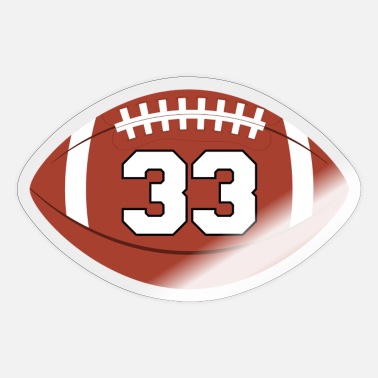 Football Favorite Lucky Jersey Number #33' Sticker
