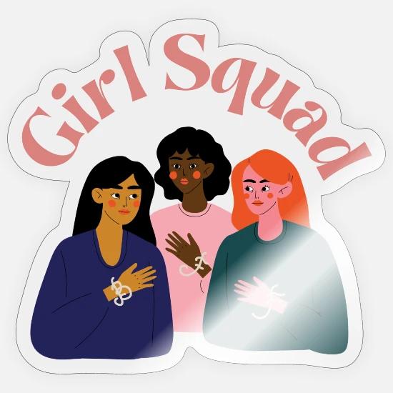 Girl Squad Cute Logo' Sticker | Spreadshirt