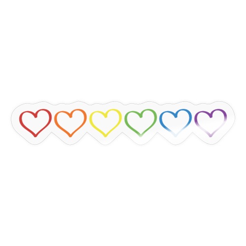 Pride Hearts Outline - Sticker