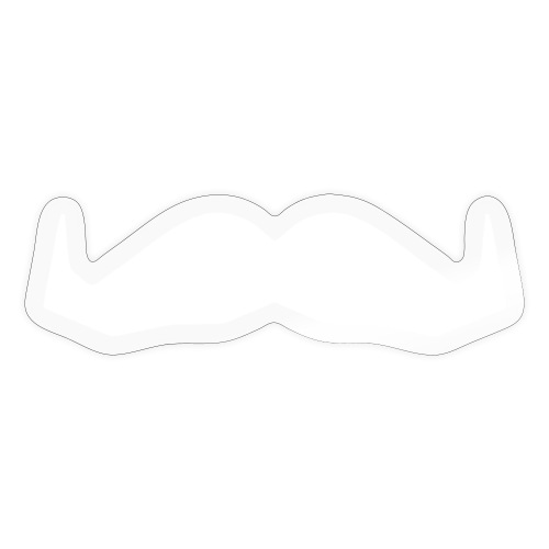 Movember Iconic Mo - White - Sticker