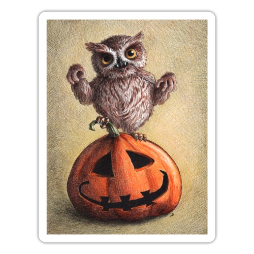 Funny Halloween Owl - Sticker