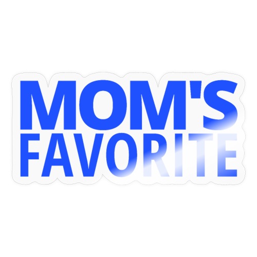 MOM'S Favorite (in neon blue letters) - Sticker