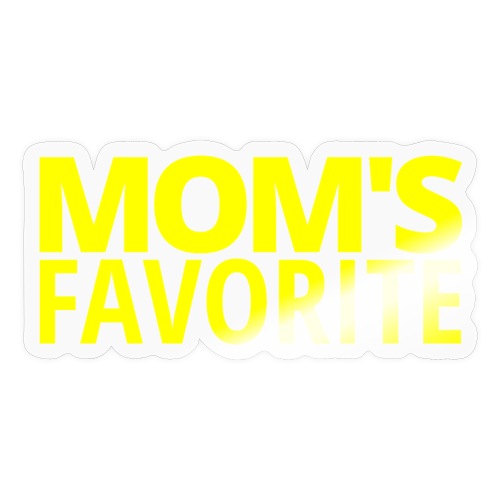MOM'S Favorite (in neon yellow letters) - Sticker