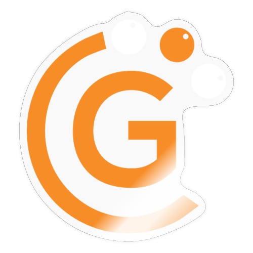 G Logo, White - Sticker