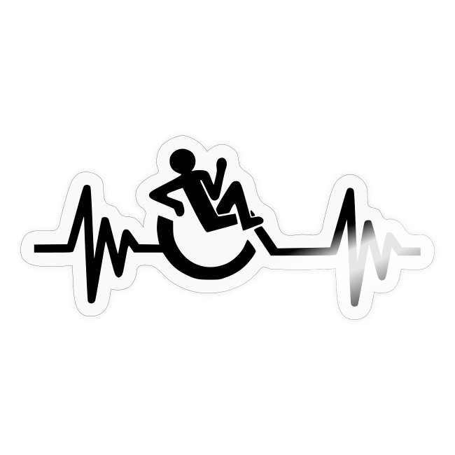 Relaxed wheelchair user with heartbeat #
