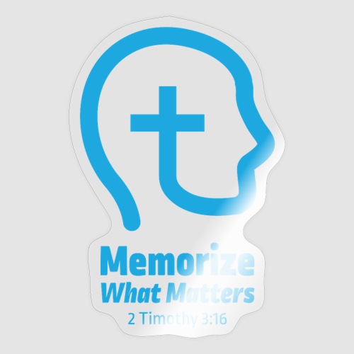 Memorize What Matters Original Blue Logo Design - Sticker