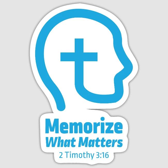 Memorize What Matters Original Blue Logo Design